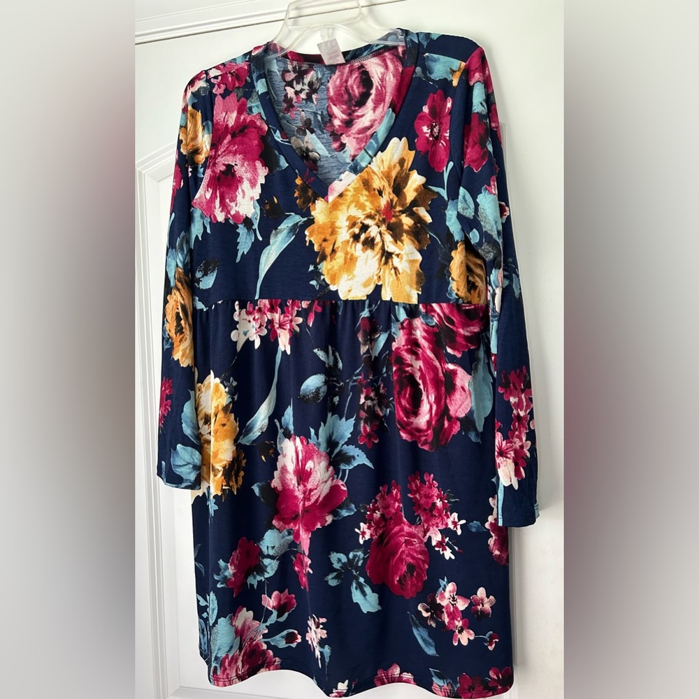 Babydoll floral dress by Sew in Love size large